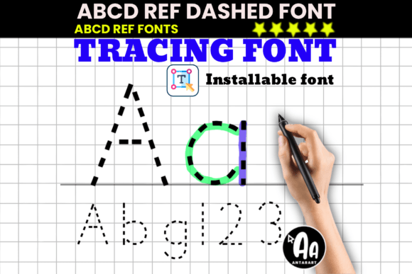 Abcd Ref Dashed Dotted Tracing: A Teacher's Essential Font