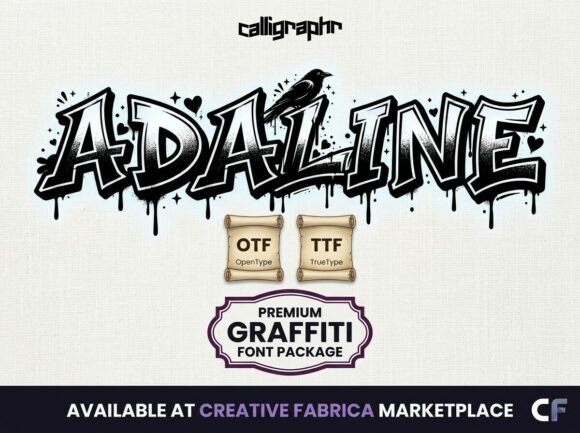 Adaline: A Bold, Artistic Display Font for Impactful Design