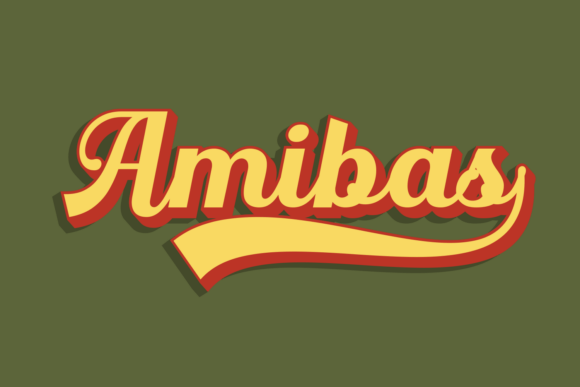 Amibas: A Retro Script Font with Vintage Flair