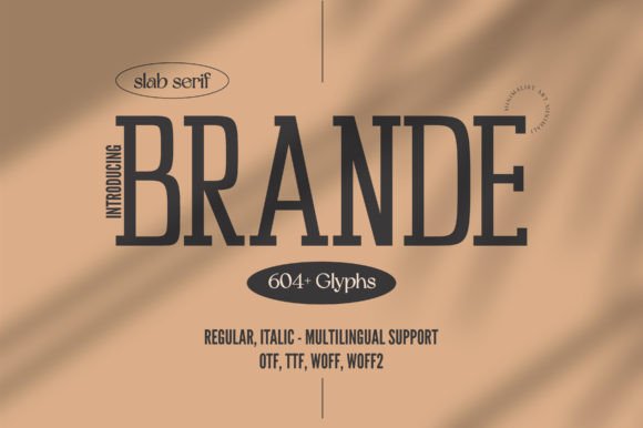 Brande: A Refined Tall Slab Serif Font