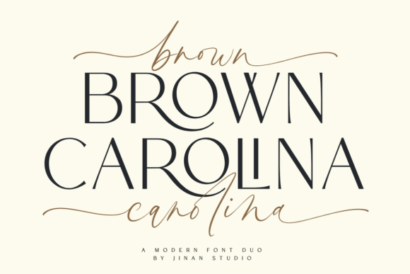 Brown Carolina Duo: A Modern Font Pairing for Designers