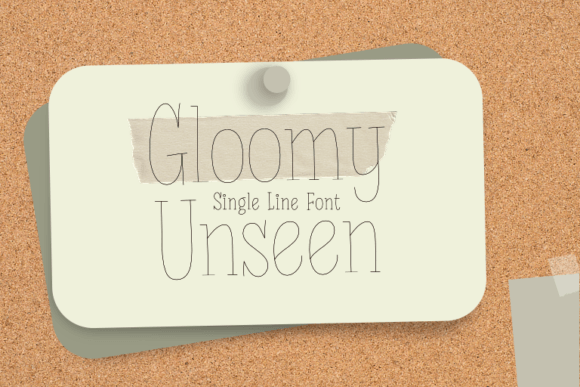 Gloomy Unseen: Your Go-To Single-Line Font for Cricut