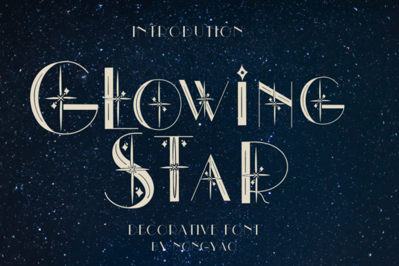 Glowing Star: A Decorative Font for Creative Projects
