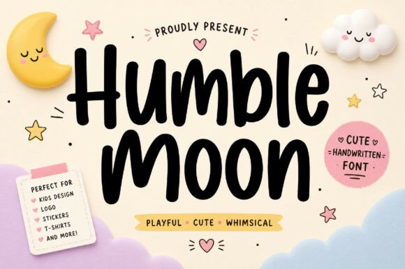 Humble Moon: A Bold Handwritten Font for Creative Projects
