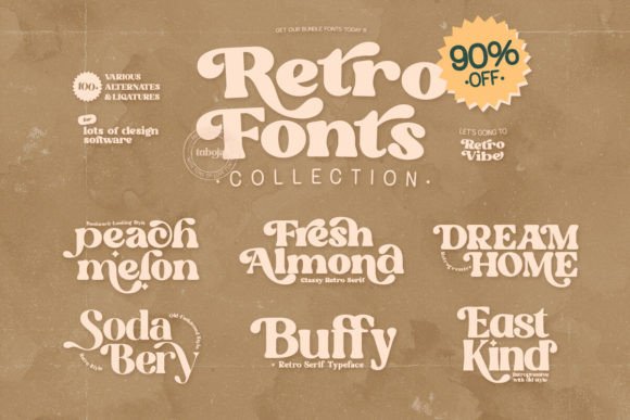 Retro Fonts Collection: Timeless Typography for Modern Design